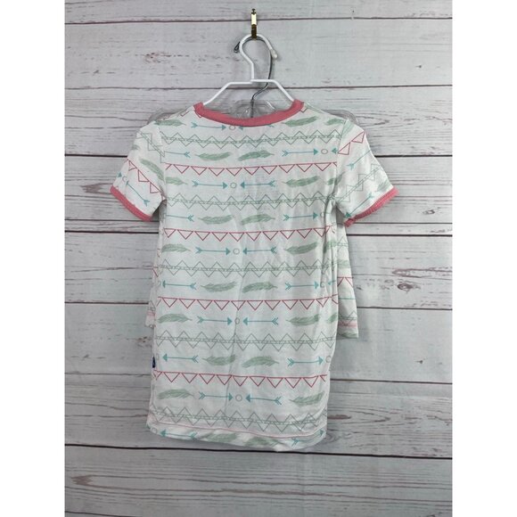 KicKee Pants Pajamas 2 Piece Set Feather Arrows 4T - Picture 3 of 6